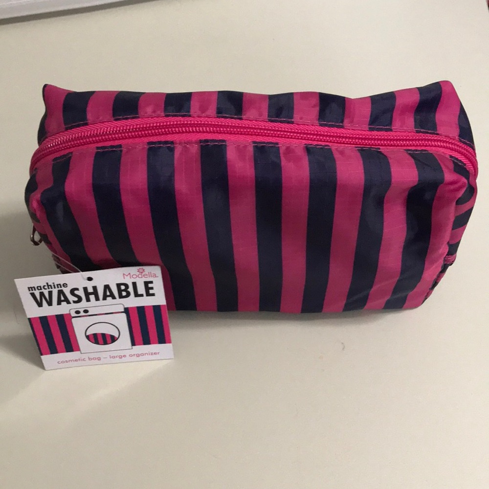 Modella NWT Pink Blue Stripes Large Organizer